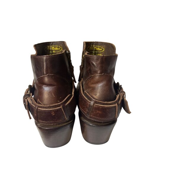 J.B. Dillon Brown Leather Ankle Boots Size 9B - Picture 5 of 8
